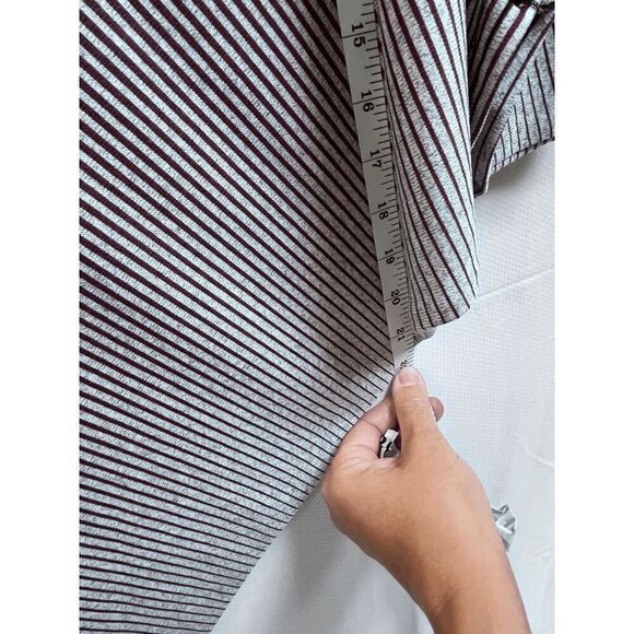 Swordfish Womens Tunic Asymmetrical Summer Top Brown Gray Stripe - Picture 13 of 15